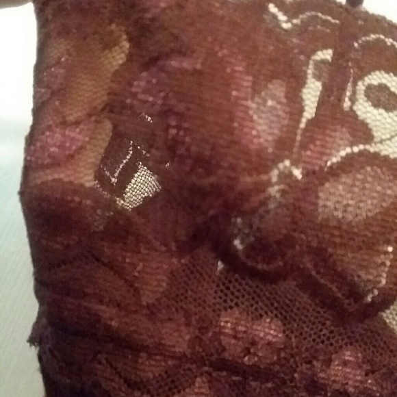 2 Maurices Lacey Tank Tops Burgundy& Charcoal - Picture 4 of 7